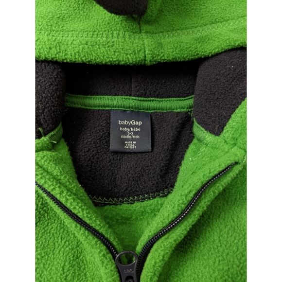 Baby Gap Romper Hooded Fleece Bodysuit Size 0-3 Mos - Picture 9 of 9